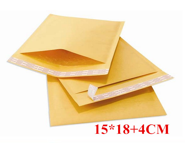 20 개/몫 도매 큰 빅 사이즈 제조 업체 노란색 크래프트 가방 버블 메일러 패딩 봉투 종이 메일러 우편 봉투